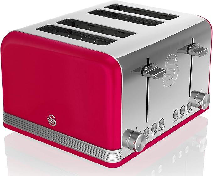 Swan 4 Slice Retro Toaster