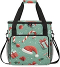 Christmas Hat Coffee Maker Carrying Bag Abstract Hat Travel Storage Bag Compatible with K-Mini or K-Mini Plus Single Serve Coffee Brewer Carrying Case with Multiple Pockets &amp Shoulder Strap
