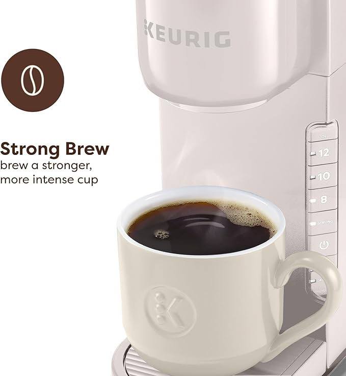 Keurig K-Express Single Serve K-Cup Pod Coffee Maker 3 Brew Sizes Strong Button Feature 42oz Removable Reservoir Warm Stone