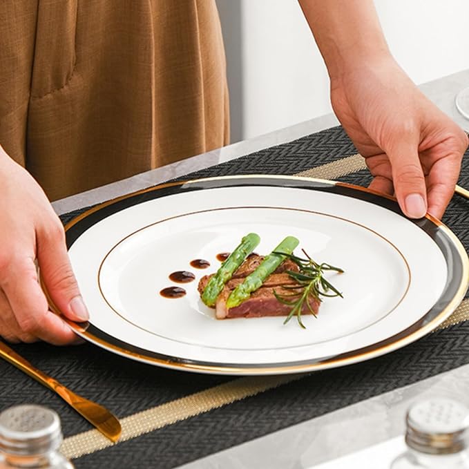 24-piece bone china dinnerware set dishes set for 6 porcelain dinnerware set dinnerware sets wedding dishwasher safe hotel banquet family gathering Gift for mom