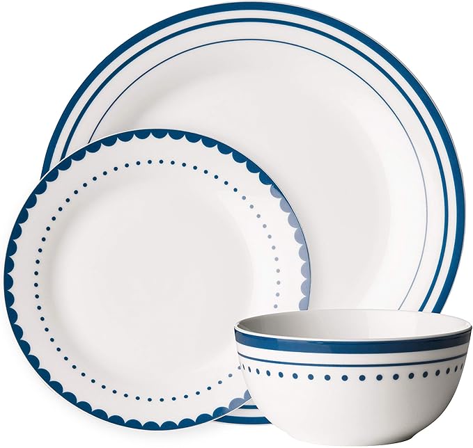 Avie Saturn 12-Piece Dinner Set - Blue