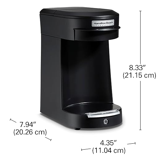 Hamilton Beach Commercial 1 Cup Pod Coffeemaker Black Single Serve Coffee Brewer HDC200B