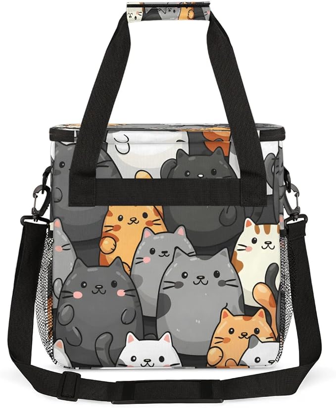 Animal Lovely Cats Coffee Maker Carrying Bag for Keurig K-Mini or K-Mini Plus Storage Portable Coffee Maker Travel Bag