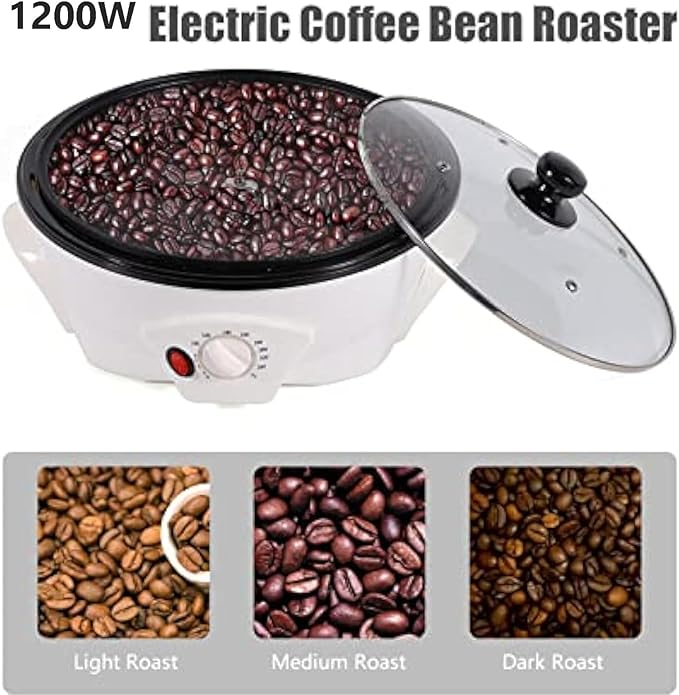 Electric Coffee Maker 0-240 ° C Temperature Adjustment And Timer Coffee Roasters With A Capacity 800g Home Use Peanuts Tea Barley Chestnut Melon Seed Popcorn SoyBeans