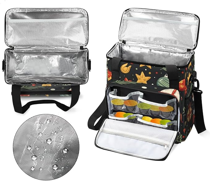 Christmas Festivals Coffee Maker Carrying Bag Gothic Tree Travel Storage Bag Compatible with K-Mini or K-Mini Plus Single Serve Coffee Brewer Carrying Case with Multiple Pockets &amp Shoulder Strap
