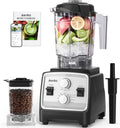 Aeitto Blenders for Kitchen with 1800W Motor 68Oz. Large Capacity 2-in-1 Blender &amp Grinder Combo BPA-Free Countertop Professional Blender for Smoothies Ice Crush Frozen Drinks Silver