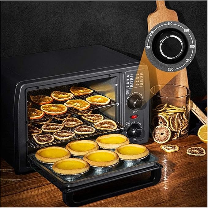 Convection Countertop Toaster Oven bake fry meals desserts grill rack baking pan Digital display non-stick interior Matte Black