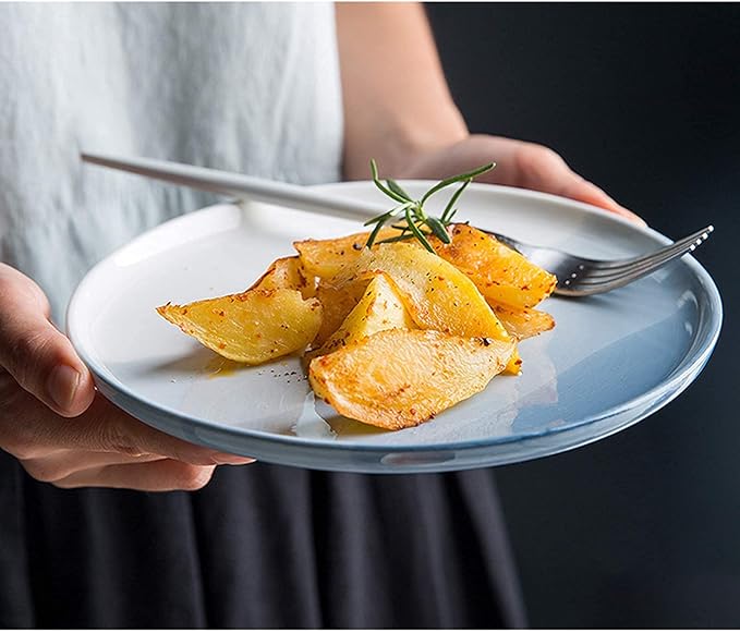 Porcelain Dinnerware SetComplete Porcelain CombinationModern Dinnerware SetInclude PlatesBowls Sets -Service for 4/6Microwave and Dishwasher Safefor Home (Gray 12 PCS)