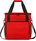 Red Coffee Maker Carrying Bag Waterproof Insulated Leakproof Cooler Bag Portable Storage Tote Bag Organizer With Shoulder Strap