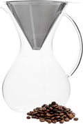 HUTCH 600mL Pour Over Coffee Brewer &amp Stainless Filter