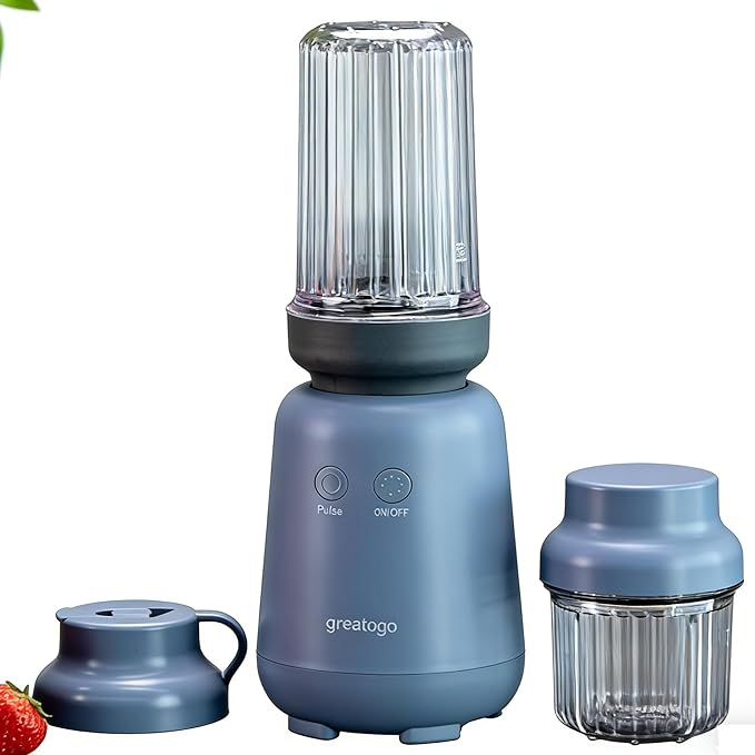 1000W 6-Blade Single-Serve Blender Exclusive Blender 28/14oz Tritan Blending Cup Make milkshakes salad dressings sauces crush ice and blend frozen fruits