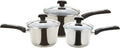 Prestige 3 Piece Set-Silver Durasteel Induction Stainless Steel Saucepan Set of 3