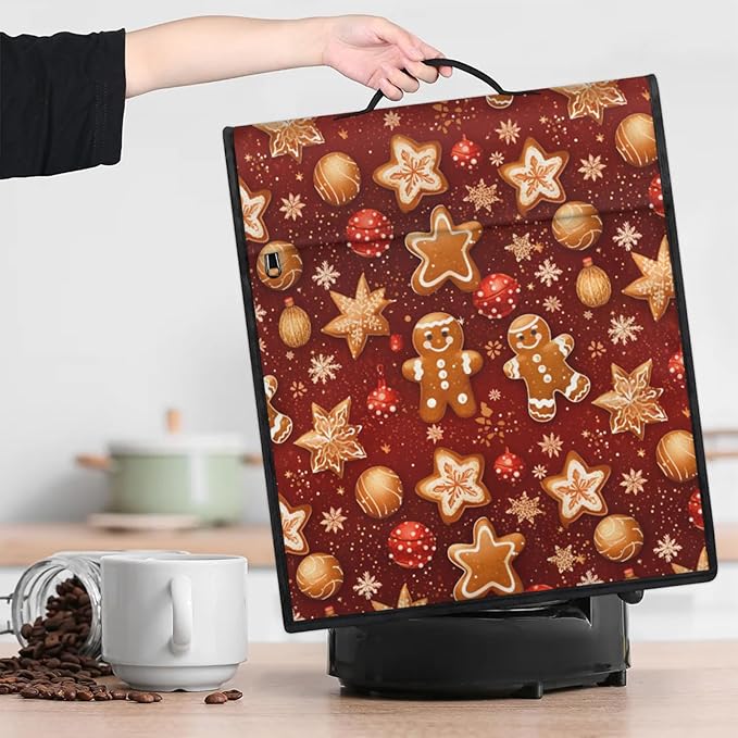 cfpolar Kitchen Aid Mixer Cover Compatible with 6-8 Quarts Colorful Gingerbread Xmas Ball Stand Mixer Cover Kitchen Aid Mixers Accessories Appliance Organizer Bag Dust Covers with Zipper Pocket