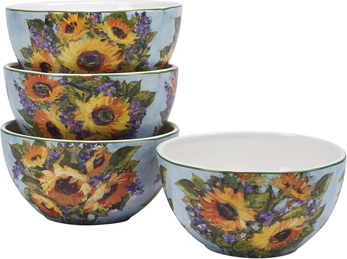 Certified International Sunflower Bouquet 16 Piece Dinnerware Set Service For 4