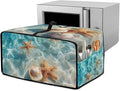 Beach Starfish Shell Printed Toaster Oven Air Fryer Cover Heavy Duty Bread Maker Machine Covers with Accessory Pockets Kitchen Small Appliance Cover S