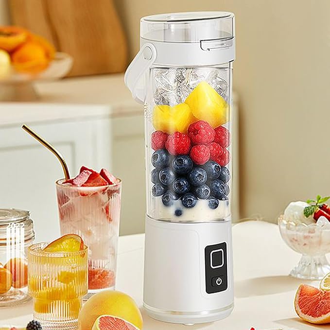 Portable Blender - 3inch Juice Mixer Cup for Drinks Cordless Drink Maker with Rechargeable Battery Leak-Proof Lid Personal Smoothies Fruit Juice Food Blending and Travel