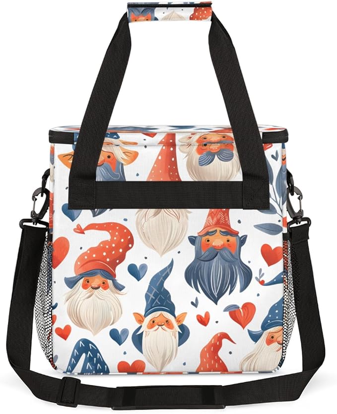 Cute Santa Claus Coffee Maker Carrying Bag Gothic Santa Claus Travel Storage Bag Compatible with K-Mini or K-Mini Plus Single Serve Coffee Brewer Carrying Case with Multiple Pockets &amp Shoulder S