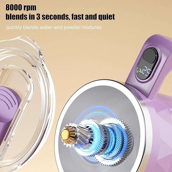 Rechargeable Self Stirring Cup - Electric Coffee Mug for Cocoa | High Torque Motor with Insulated Thermal Walls &amp Button for Birthday Busy Commuters Tea Lovers and Local Cafes