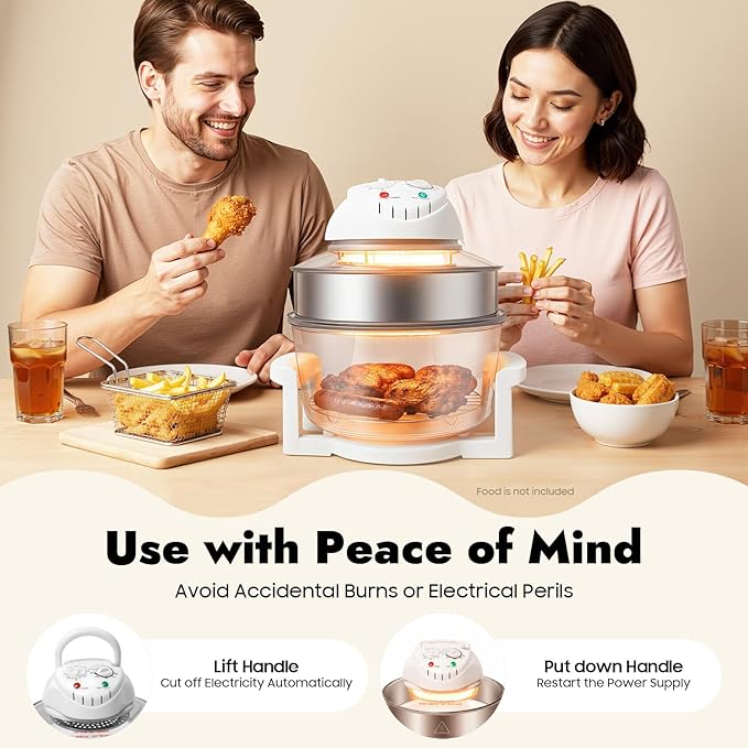12L Air Fryer Oven Convection Oven Air Fryer 360° Vertical Heating Fat-Reducing Infrared Convection Healthy Meal Electric Ovenn Halogen Ovenn Countertop Model