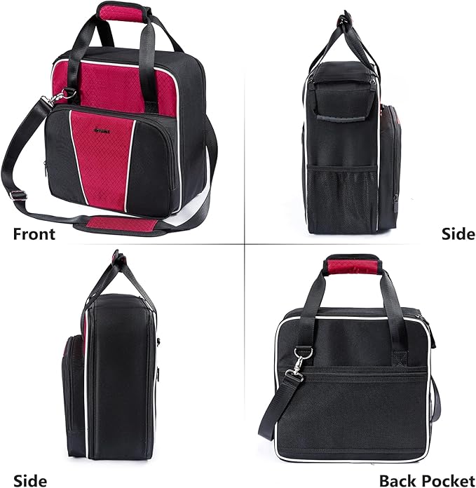 BAGSPRITE Travel Coffee Maker Bag for Keurig K-Slim Single Serve Coffee Brewer Carrying Case Portable Travel Coffee Maker Storage Case with Pockets for K-Cup Pods (Full Open Design Patent Pending)