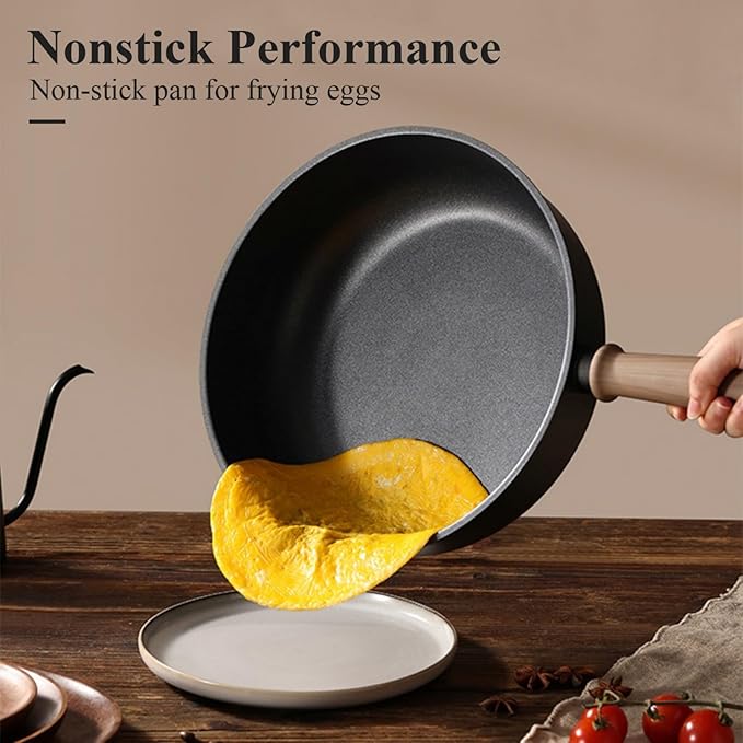13 pcs Pots and Pans Set Nonstick Cookware Sets black Titanium nonstick coating Induction Cookware Non Stick Cooking Set Frying Pans &amp Saucepans PFOS PFOA Free (13 PCS)