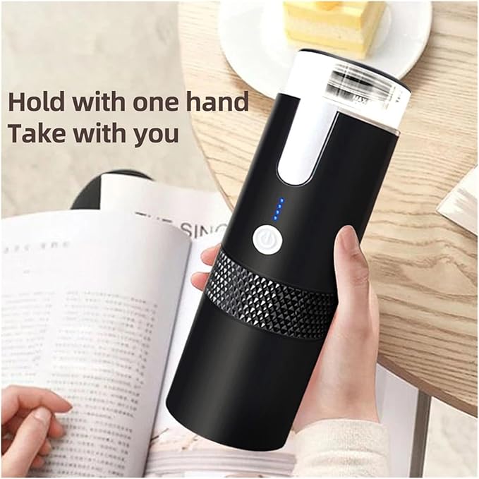 Portable Electric Espresso Coffee Maker Machines Single Serve With Cup Powder And Capsule Bin Recharable Automatic