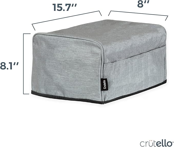 Crutello 4 Slice Long Slot Toaster Cover with Storage Pockets For 4 Slice Toaster - Small Appliance Dust Covers