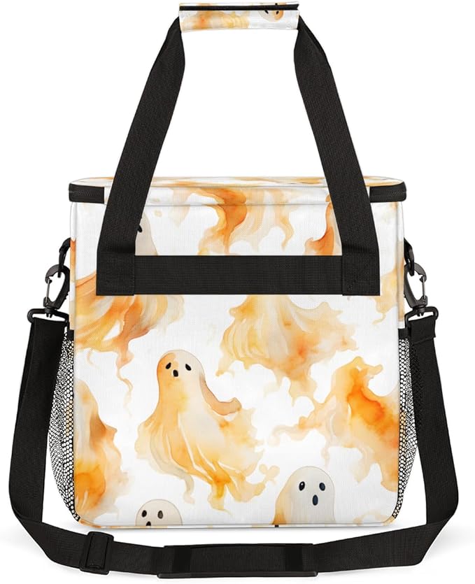 Graffiti Halloween Ghosts Coffee Maker Carrying Bag Travel Storage Bag Compatible with K-Mini or K-Mini Plus Single Serve Coffee Brewer Carrying Case with Multiple Pockets &amp Shoulder Strap