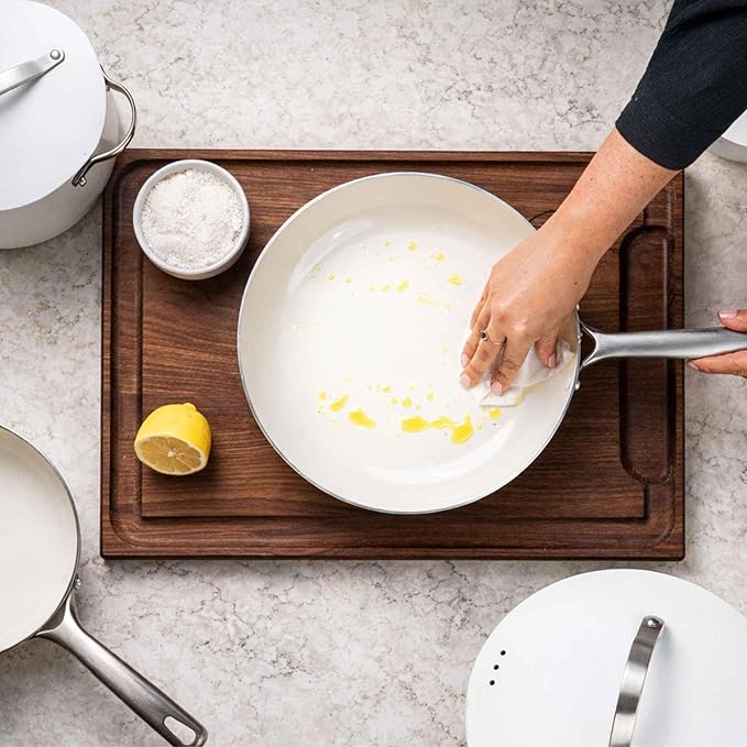 Alva Mobi 8-Piece Ceramic Nonstick Cookware Set – No PTFE PFOA PFAS Toxin-Free Pots &amp Pans with Stay-Cool Handles – Works on All Stovetops Oven Safe (400°F) Healthy &amp Easy to Clean Canol
