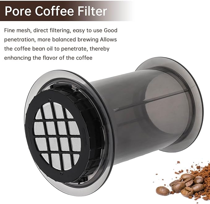 Portable Coffee Maker for Camping &amp Travel Aeropress Coffee Maker Manual Espresso Machine Coffee Press – 3 In 1 Brew Method Combines French Press Espresso Full Bodied Coffee Without Grit