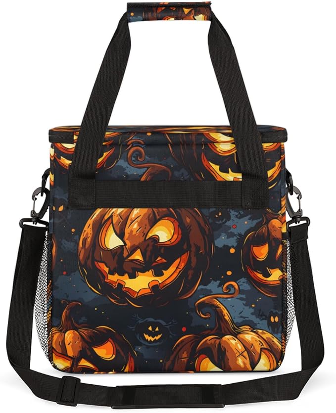 Abstract Pumpkin Coffee Maker Carrying Bag Magical Pumpkin Travel Storage Bag Compatible with K-Mini or K-Mini Plus Single Serve Coffee Brewer Carrying Case with Multiple Pockets &amp Shoulder Stra