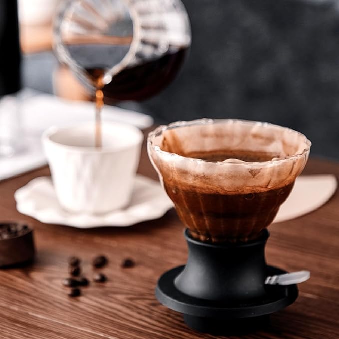 Pour Over Cone Coffee Dripper Prevent Fall Off Pour Over Coffee Dripper High Temperature Resistance Easy Cleansing for Immersion Extraction for Home Use