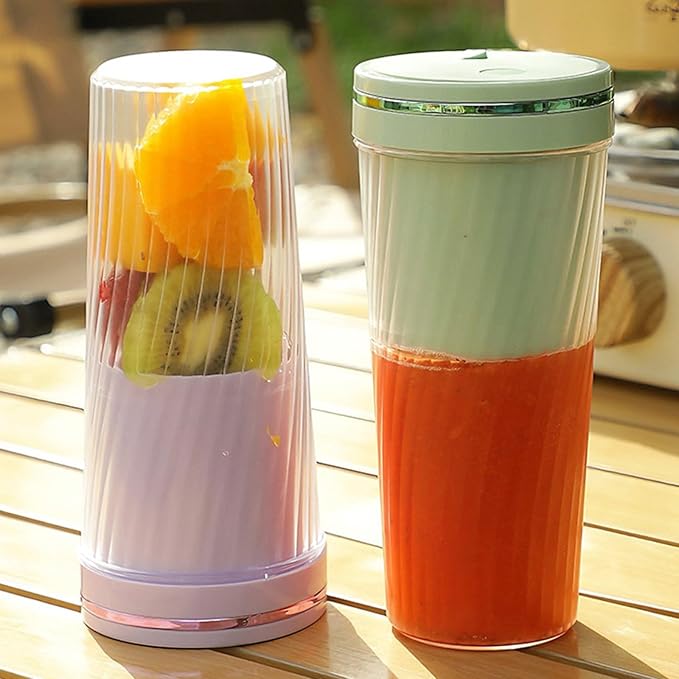 Travel Friendly Rechargeable Cordless Juicer Cup Portable 350ml Capacity Juices Maker High Efficiency Motor Blenders Lightweight Travel Juicer Cup