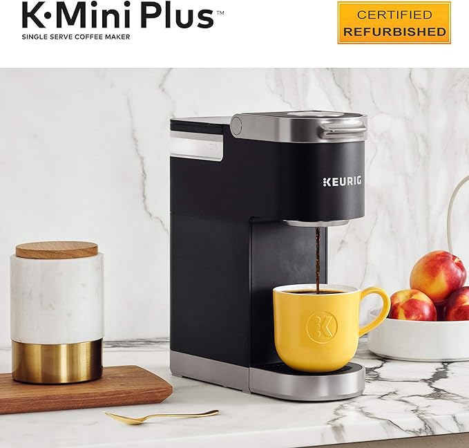 Keurig K-Mini Plus Coffee Maker Certified Refurbished Black (Renewed)