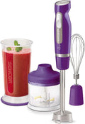SENCOR Hand Blender with 6 Blades in Titanium/Ice Crash Purple
