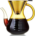 Unbreakable - Pour Over Coffee Maker with Double Stainless Filter 27 fl oz Thickened Heat-Resistant Borosilicate Glass Pour Over Coffee Dripper Stovetop Safe