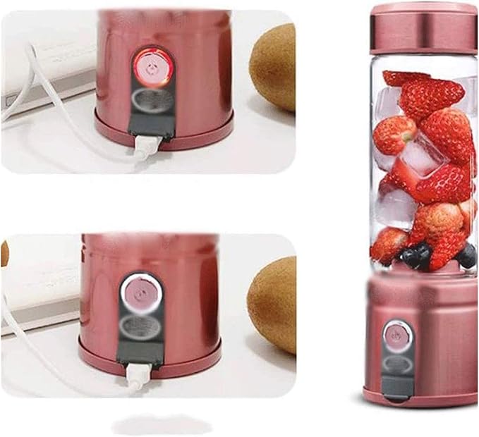 Portable Personal Size Smoothies and Shakes Handheld Fruit Machine USB Rechargeable Juicer Cup Ice Blender Mixer Home/of 450 ml