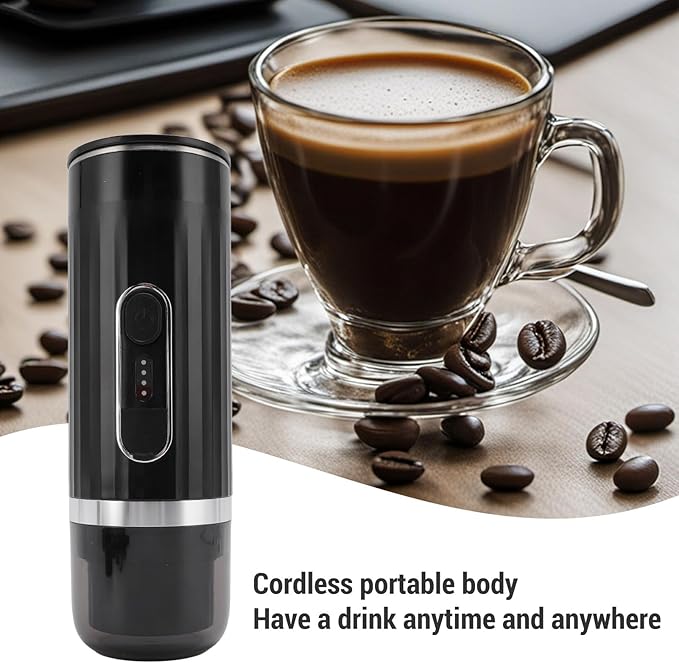 Zerodis Portable Electric Machine Travel Coffee Maker for Camping Mini Rechargeable Self Heating Coffee Maker for Car Travel Camping Home Outdoor Use