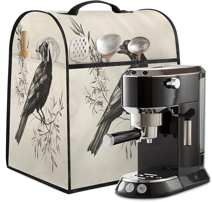 cfpolar Kitchen Aid Mixer Cover Compatible with 6-8 Quarts Animal Bird Crow Stand Mixer Cover Kitchen Aid Mixers Accessories Appliance Organizer Bag Dust Covers with Zipper Pocket