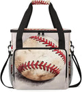 Oil Painting Baseball Coffee Maker Carrying Bag Graffiti Baseball Travel Storage Bag Compatible with K-Mini or K-Mini Plus Single Serve Coffee Brewer Carrying Case with Pockets &amp Shoulder Strap