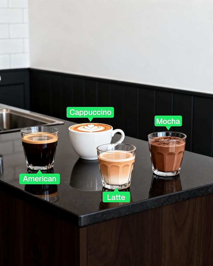 HBN Espresso Machine 3.5Bar Cappuccino &amp Latte Maker 2-4 Cup Stainless Steel Coffee Machine with Milk Frother 800W Espresso Machine Maker with Steamer Compact Coffee Maker for Home and Office