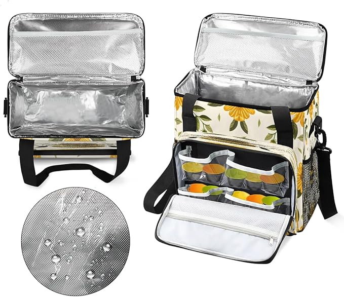 Bee Coffee Maker Carrying Bag Compatible with K-Mini or K-Mini Plus Portable Single Cup Coffee Maker Case with Pockets for K Cup Pods