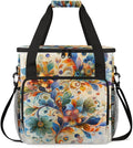 Whirling Flowers Coffee Maker Carrying Bag Portable Travel Storage Tote Bag Compatible with K-Mini or K-Mini Plus Single Serve Coffee Brewer Carrying Case with Multiple Pockets &amp Shoulder Strap