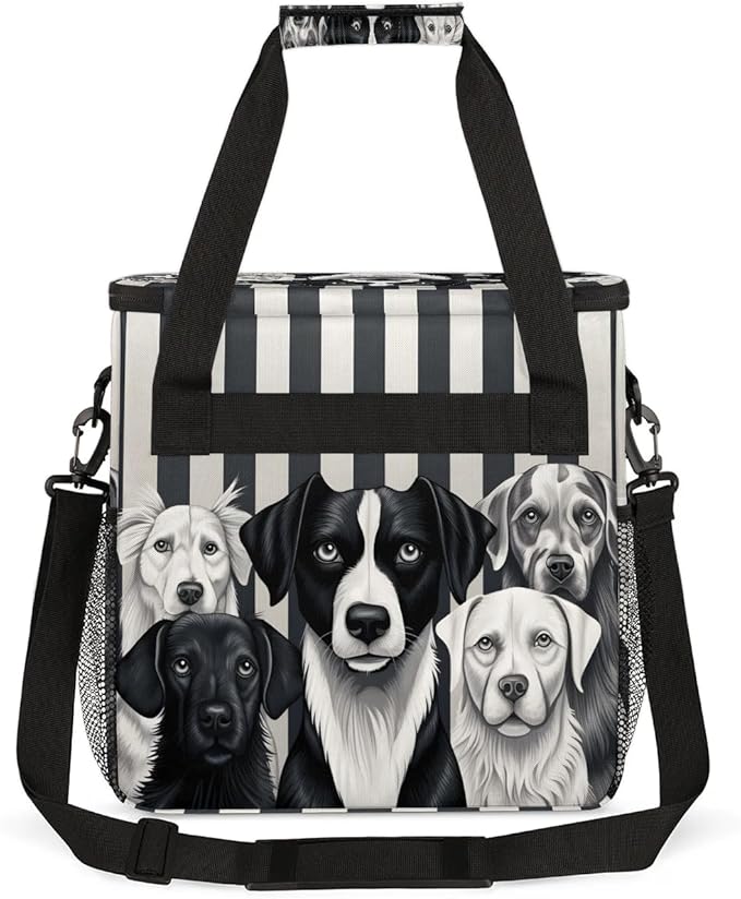 Striped Dog Coffee Maker Carrying Bag for Keurig K-Mini or K-Mini Plus Storage Portable Coffee Maker Travel Bag