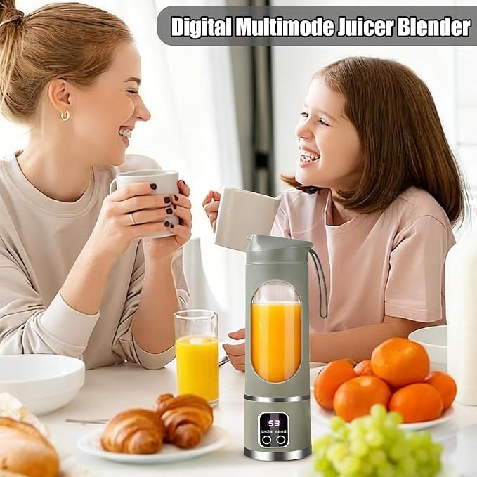 Portable Juicer | 450ml Wireless Mixer with LED DisplayPortable Blender Cup | for Home Gym Kitchen Beach School Camping Hiking Picnic Vacation Apartment Dorm