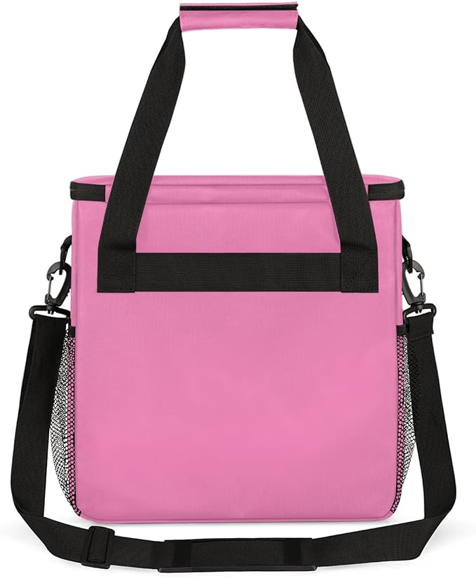 Pink Coffee Maker Carrying Bag Waterproof Insulated Leakproof Cooler Bag Portable Storage Tote Bag Organizer With Shoulder Strap