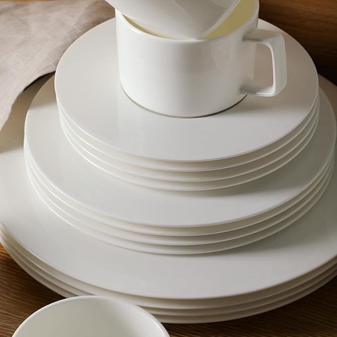 Stone Lain Sylvie 20 Pieces Bone China Dinnerware Set White
