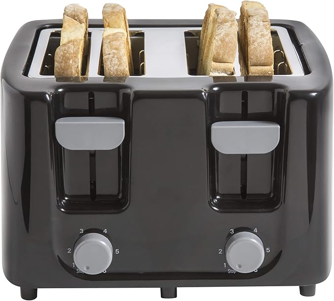 Continental Electric CE-TT029 Toaster 4 SliceCool Touch Black