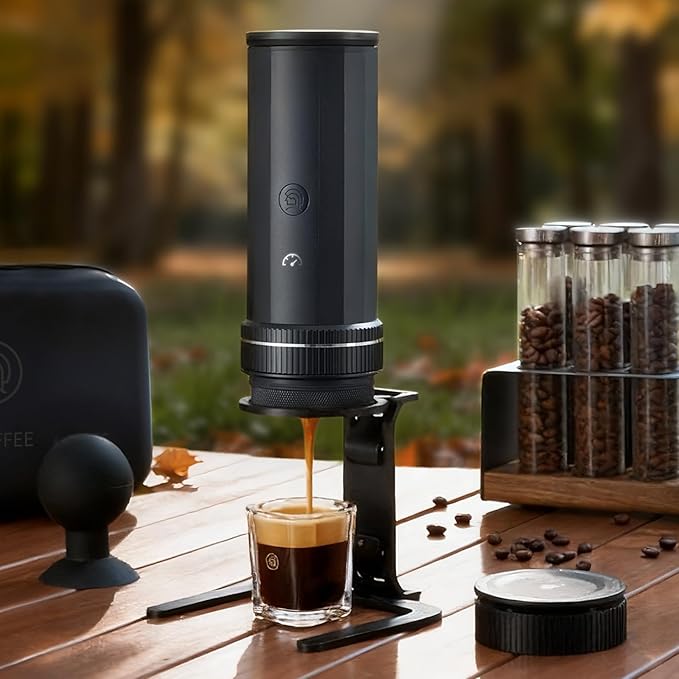 zeroHero Portable Espresso Machine 20Bar Pressure &amp USB-C Rechargeable for Rich Crema Ideal for Travel Camping Office &amp Home with Self-Heating System