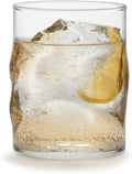 Libbey Lava Rocks Glasses Set Free Form Glassware Drinking Glasses Set of 8 Tactile All-Purpose Dishwasher Safe Glasses for Cocktail Parties